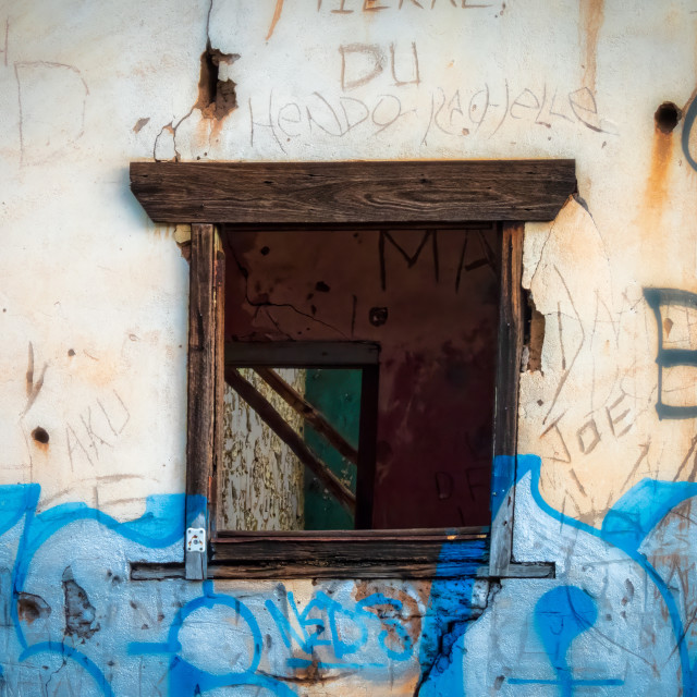 "Abandonned Farmhouse Window" stock image