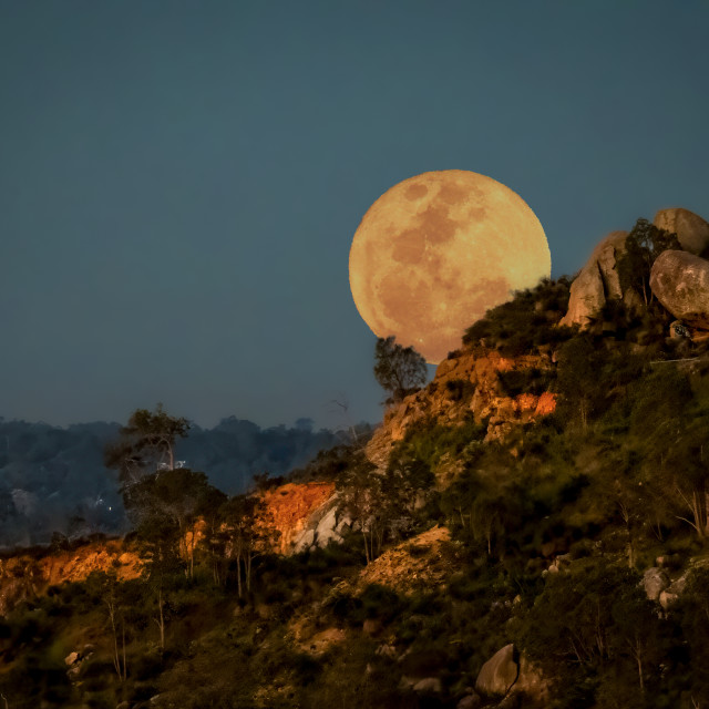 "Blue Moon Rising" stock image