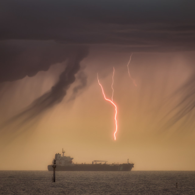 "Storm Ship" stock image