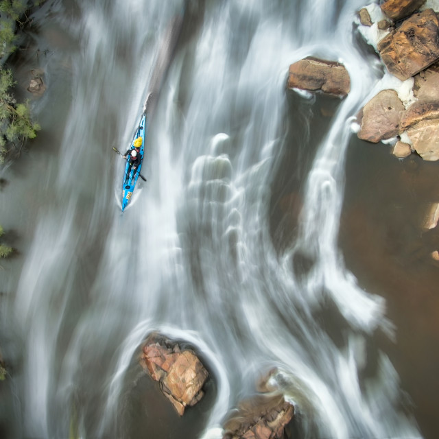 "Top-down Avon Descent" stock image