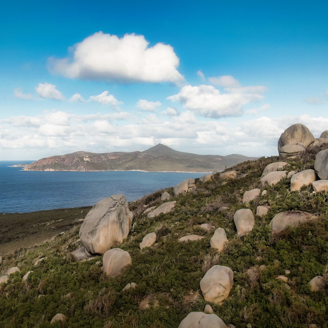 "Above Normans Beach" stock image