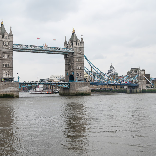 "Tower Bridge over the River Thames at Dusk" stock image