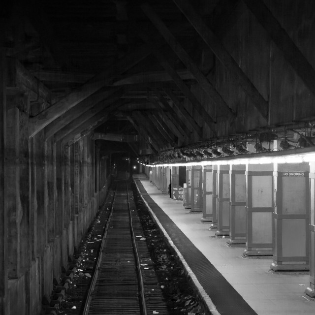 "A subway line into Grand Central Station" stock image