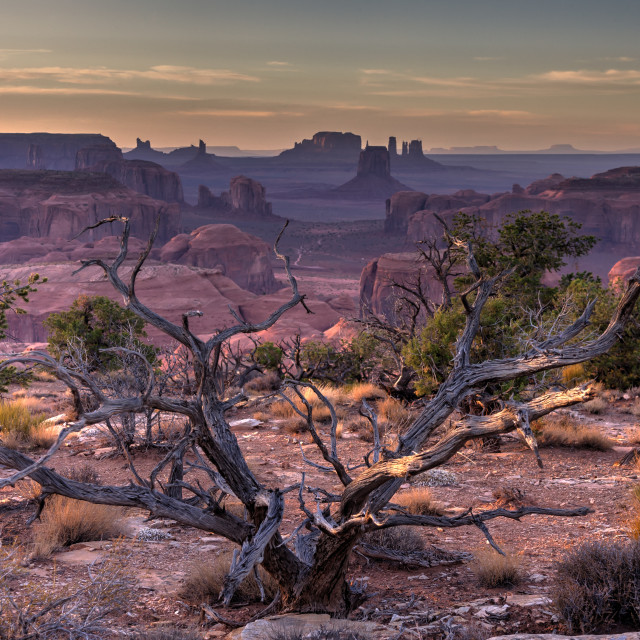 "Monument Valley Sunset - Hunt's Mesa" stock image