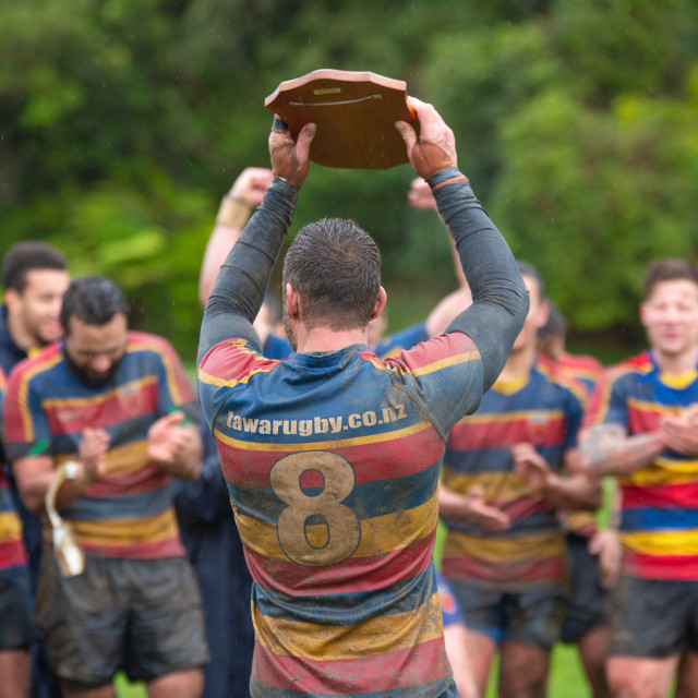 "Accepting the win on behalf of the team" stock image