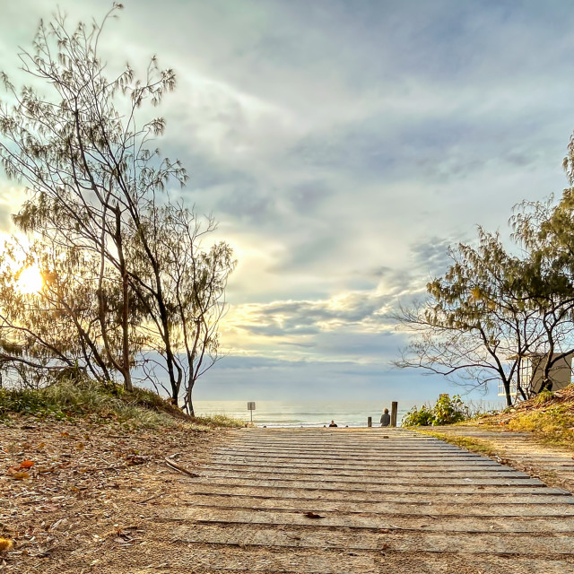 "Path to the beach" stock image