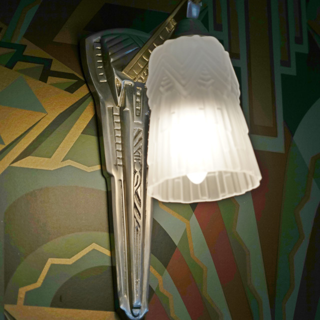"Art deco wall lamp" by Amit Mendelsohn - $48.79 "Art deco wall lamp" stock image