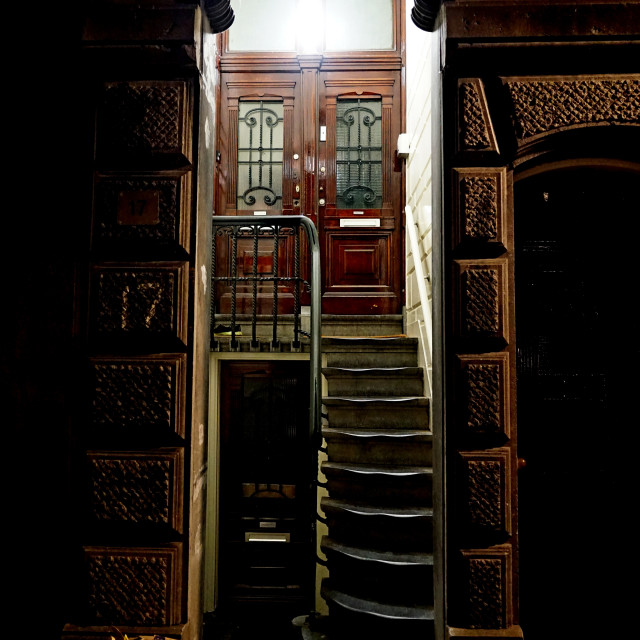 "entrance with steep steps" by Amit Mendelsohn - $48.79 "entrance with steep steps" stock image