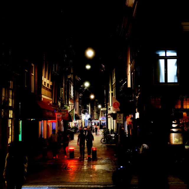 "amsterdam center at night" by Amit Mendelsohn - $48.79 "amsterdam center at night" stock image