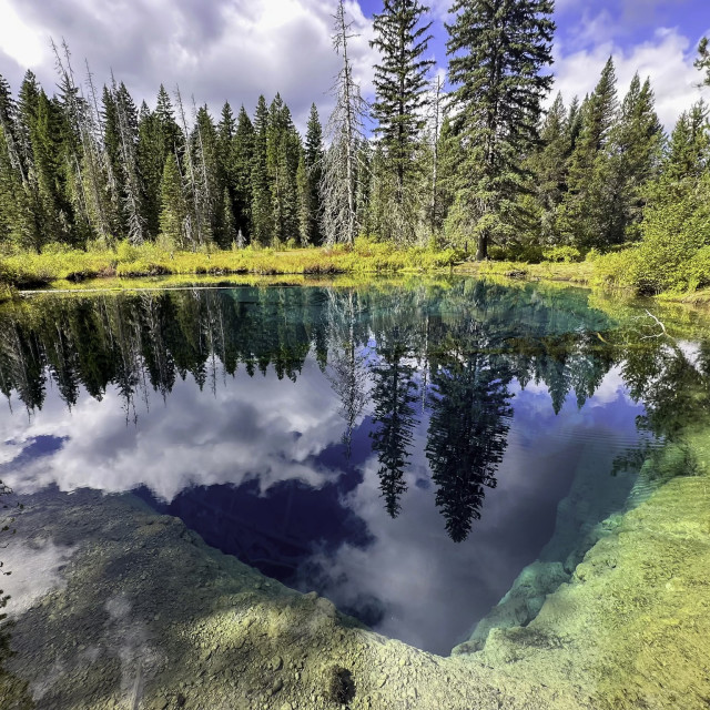 "Little Crater Lake" stock image