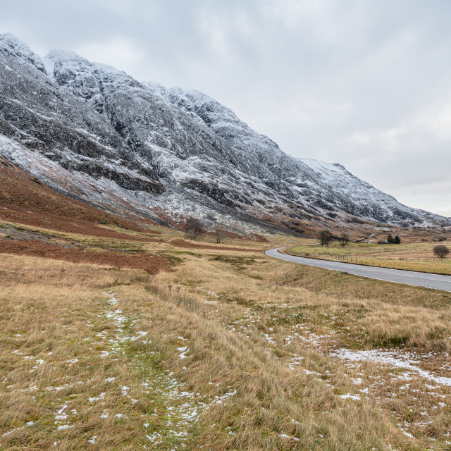 "The A82 Through Glencoe in the Highlands, Scotland" stock image