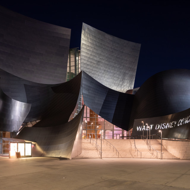 "Walt Disney Concert Hall at Night" stock image