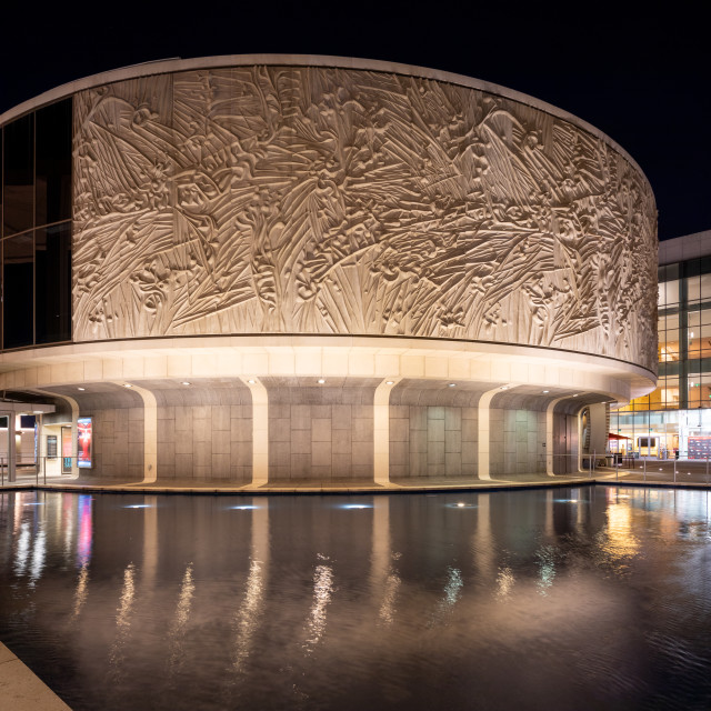 "Mark Taper Forum at Night" stock image