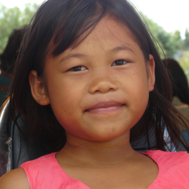 "Karen Tribe, Childs Portrait, Thailand" stock image