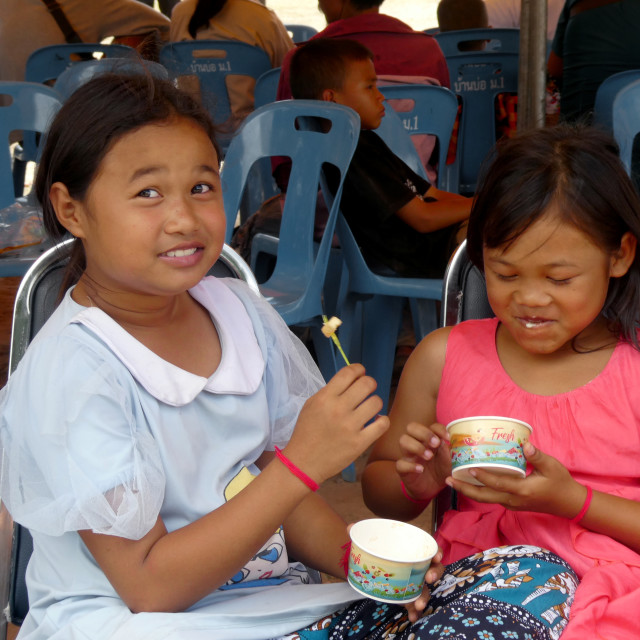 "From a recent trip to the Thai Burma border. Young ladies at a Karen gathering." stock image