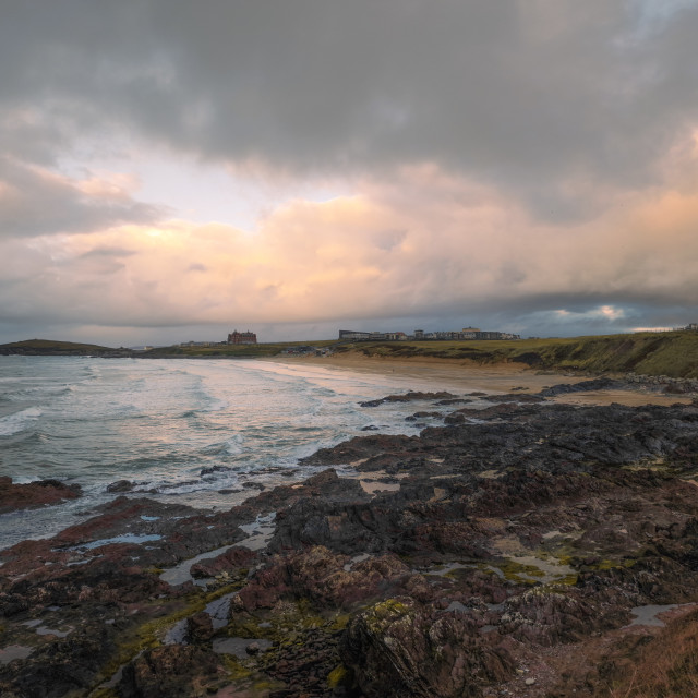 "Fistral at Dusk" stock image