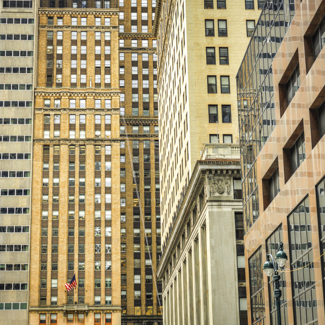 "CROWDED BUILDINGS AND SKYSCRAPERS IN NEW YORK CITY V" stock image