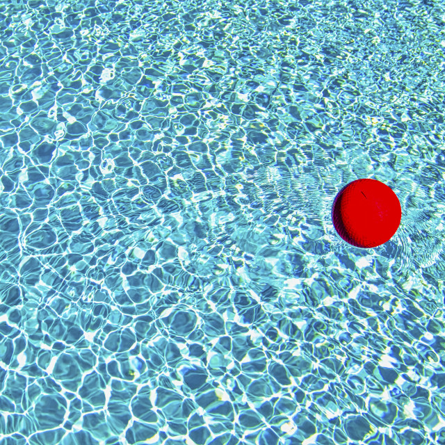 "RED FLOATING BALL" stock image