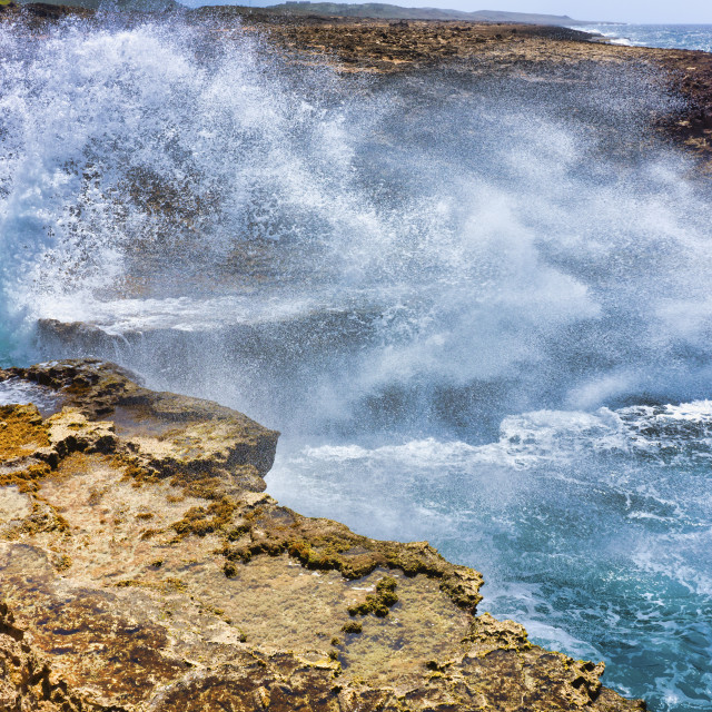 "CURACAO WATER BLOW" stock image