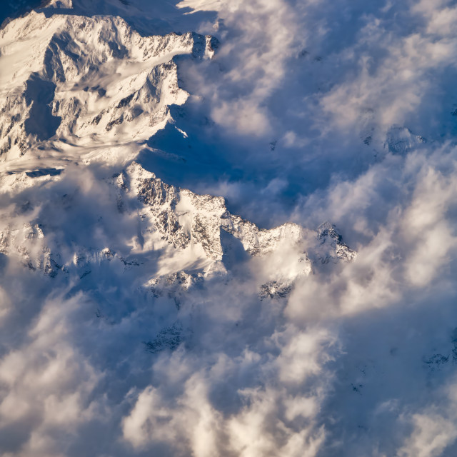 "HIGH ABOVE THE ALPS" stock image