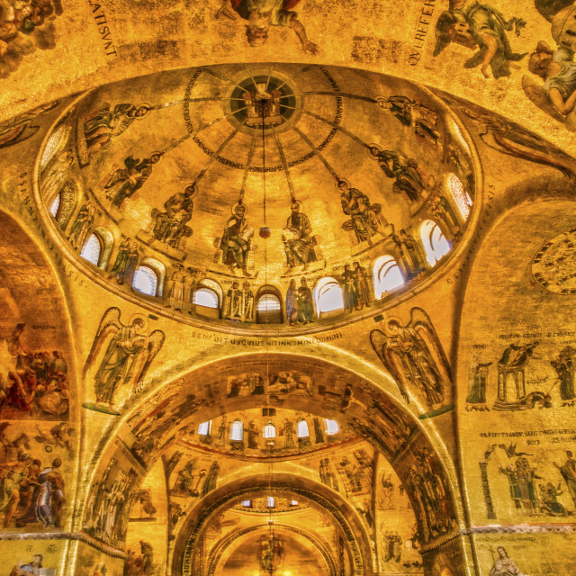 "VENICE BASILICA GOLD" stock image