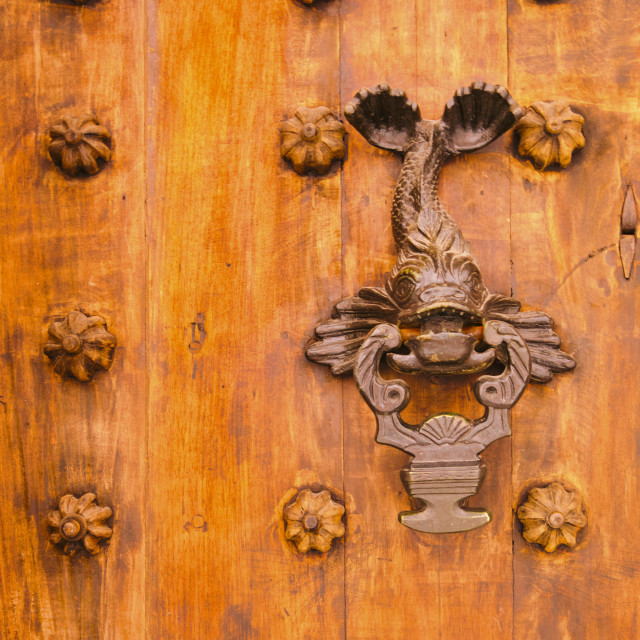 "CARTAGENA BRASS DOOR KNOCKER" stock image