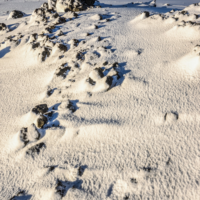 "SNOW COVERED HEKLA" stock image