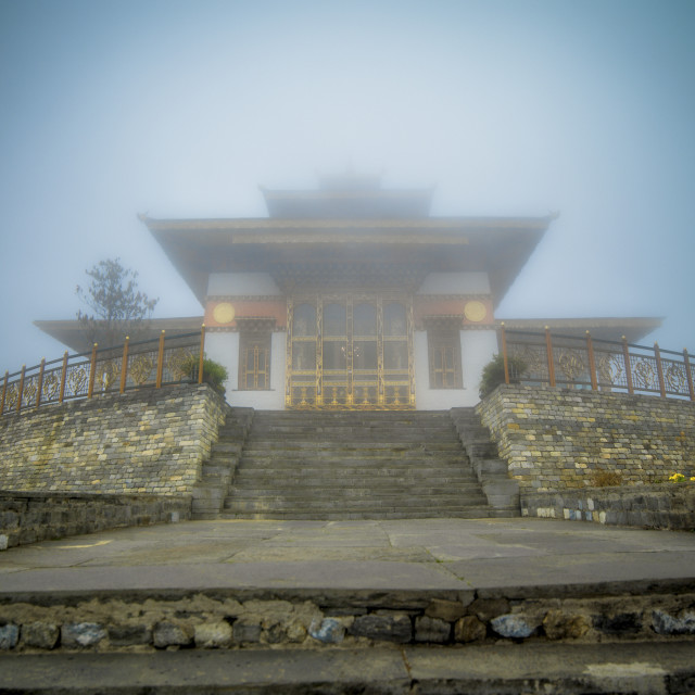 "MYSTERIOUS BUDDHIST MONASTERY" stock image