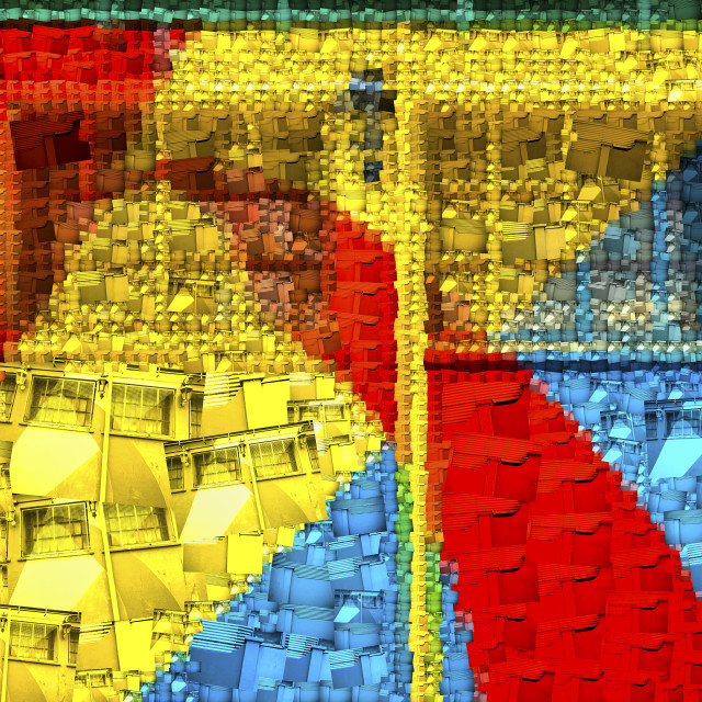 "LA BOCA CAMINTO PHOTO MOSAIC" stock image