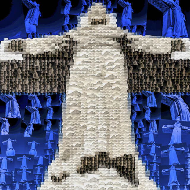 "CRISTO REY PHOTO MOSAIC" stock image