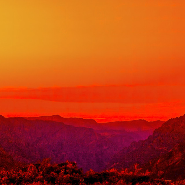 "MOUNTAIN SUNSET GOLD" stock image