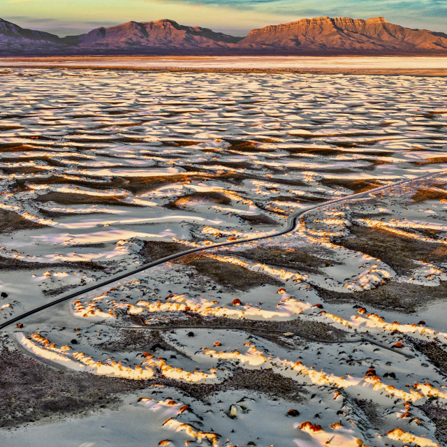 "WHITE SANDS EARLY MORNING RISE" stock image