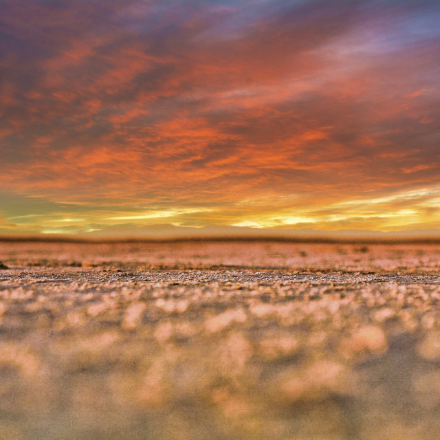 "SALT FLAT GLOW" stock image