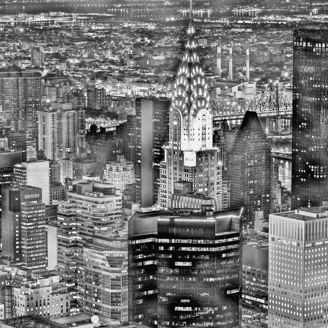 "OVERLOOKING MANHATTAN" stock image