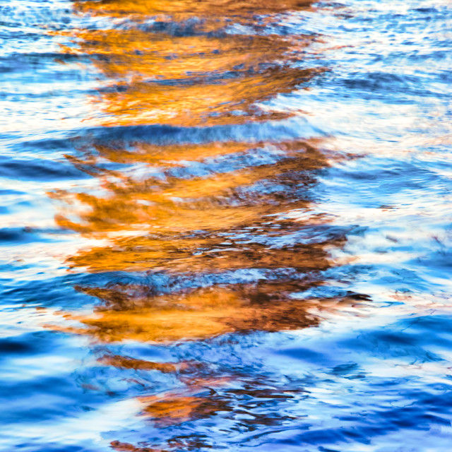 "VIBRANT ABSTRACT WATER REFLECTIONS 22" stock image