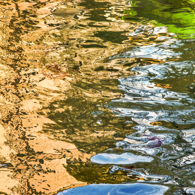 "VIBRANT ABSTRACT WATER REFLECTIONS 20" stock image