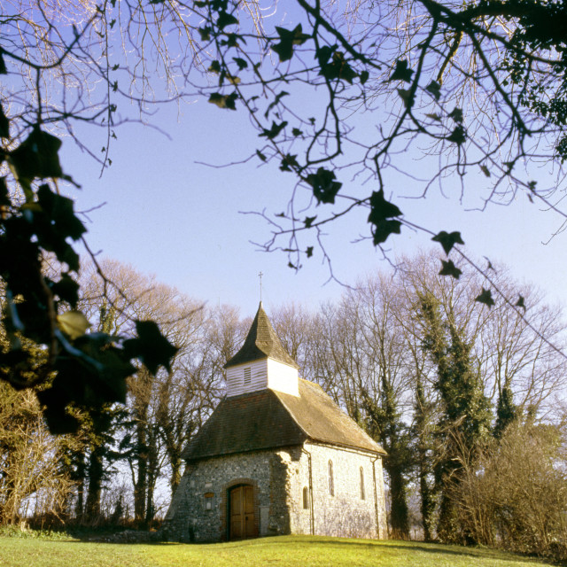 "The Smallest Church in England, Lullington, Sussex, UK" stock image