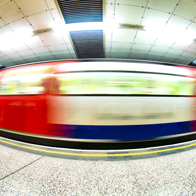 "MOVING UNDERGROUND TRAIN" stock image