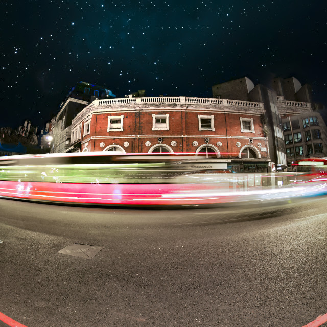 "STARRY NIGHT TRAFFIC" stock image