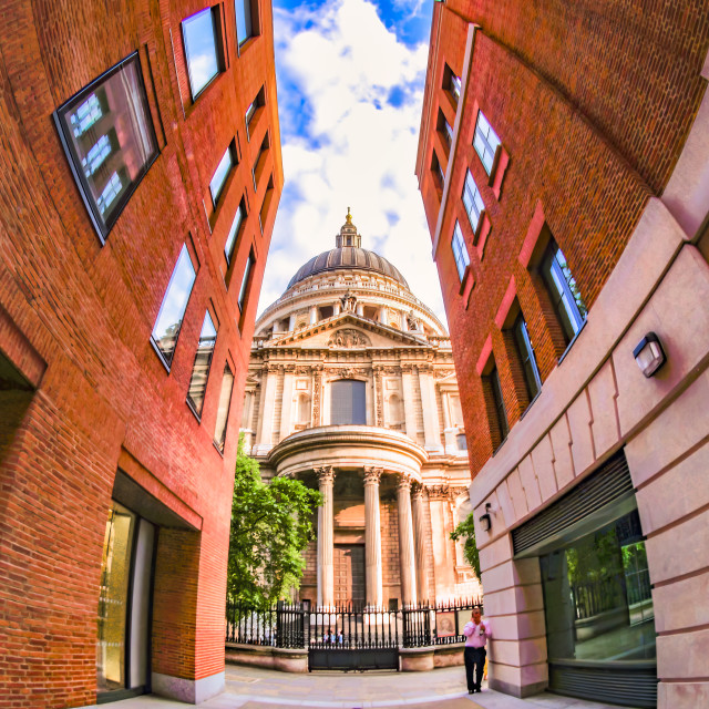 "ST PAUL'S AFTERNOON GLOW" stock image
