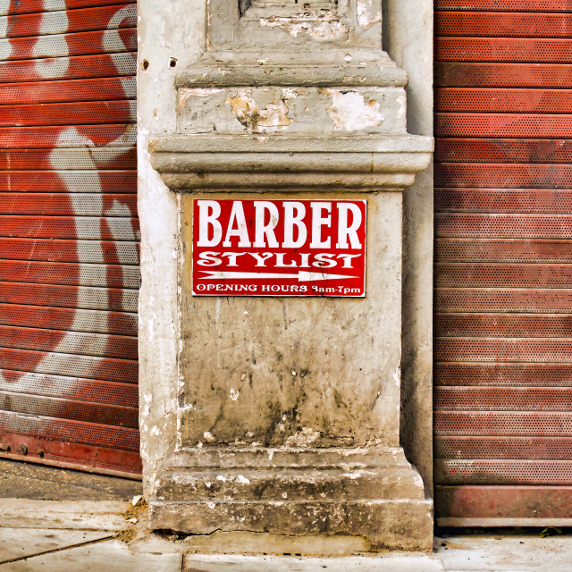 "BARBER STYLIST" stock image