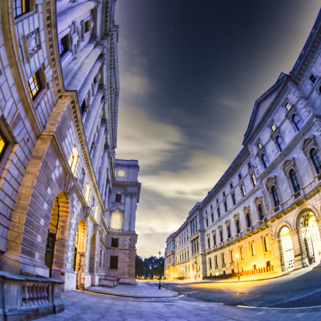 "NIGHT AT WHITEHALL" stock image