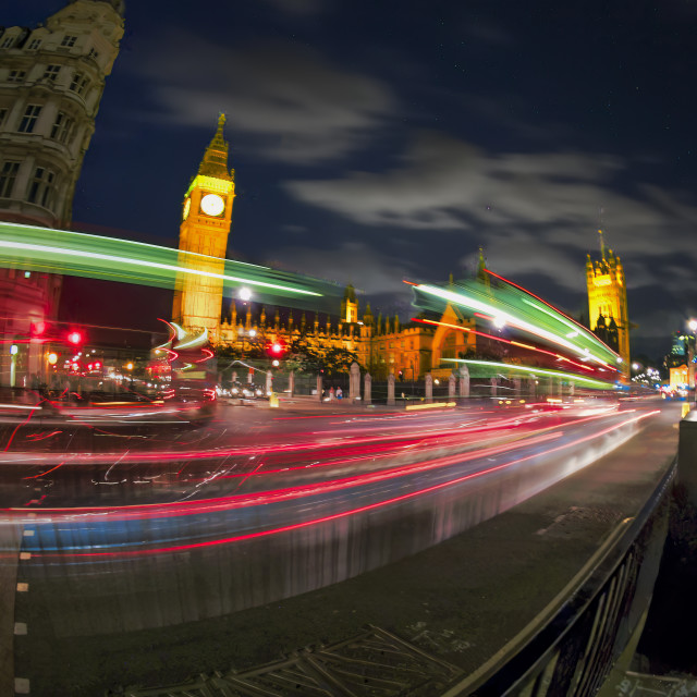 "LONDON NIGHT TRAFFIC VI" stock image