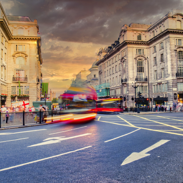 "PICCADILLY CIRCUS RUSH HOUR III" stock image