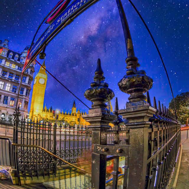 "WESTMINSTER UNDERGROUND STATION ENTRANCE" stock image