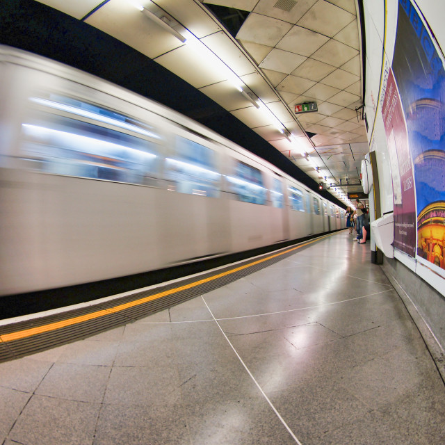 "MONUMENT UNDERGROUND STATION PLATFORM II" stock image