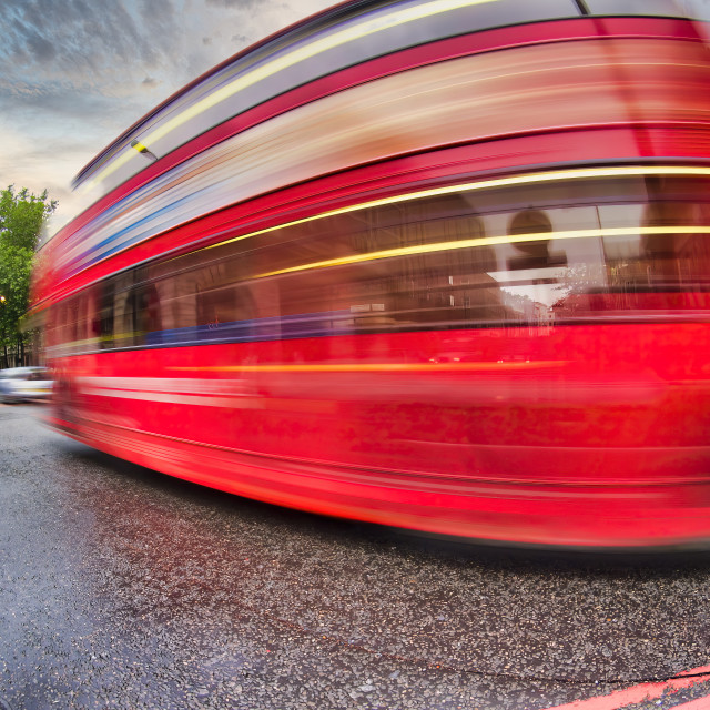 "DOUBLE DECKER RED RACER" stock image