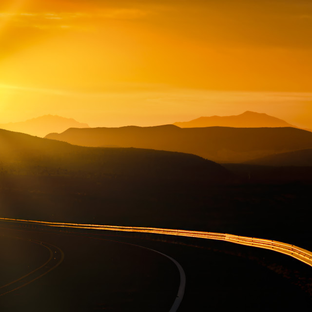 "SUNSET CURVE" stock image