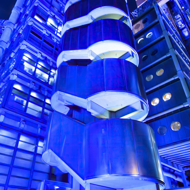 "LLOYDS OF LONDON AT NIGHT" stock image