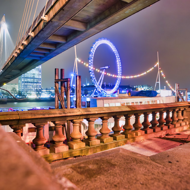 "UNDER THE JUBILEE BRIDGE" stock image